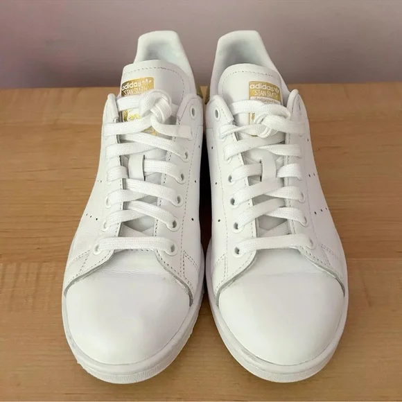 ADIDAS STAN SMITH Originals Women's Size 8 EE8836 GOLD SHOES AUTHENTIC Pre-owned - Picture 7 of 16
